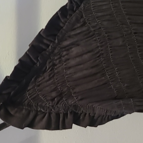 NWT H&M Smocked Black Dress Sz. M - Picture 3 of 12